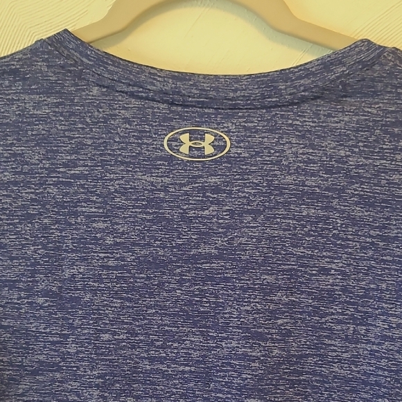 Under Armour Women's Blue Heather Short Sleeve Top - Picture 6 of 7